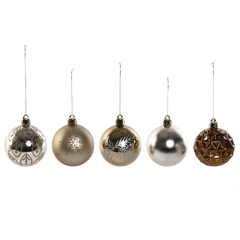 Boules de Noël Home ESPRIT Bronze Polyéthylène 16 x 16 x 26 cm (25 Pièces)