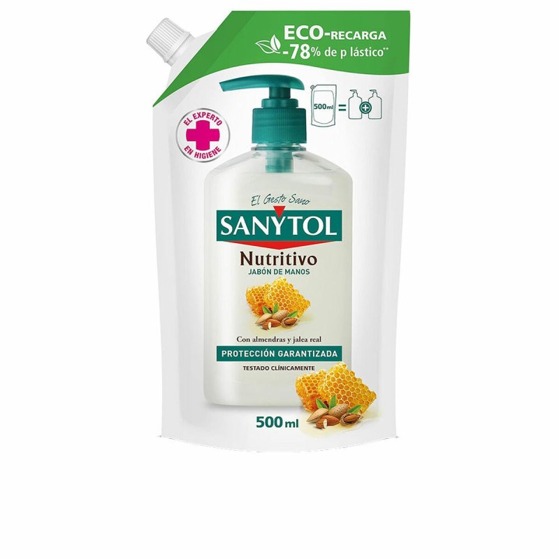 Savon pour les Mains Sanytol 500 ml Antibactérien Nutrition Recharge