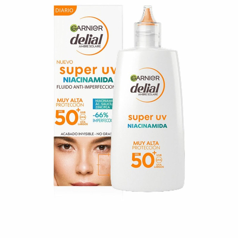 Traitement anti-imperfections Garnier Delial Super Uv Spf 50 40 ml Niacinamide