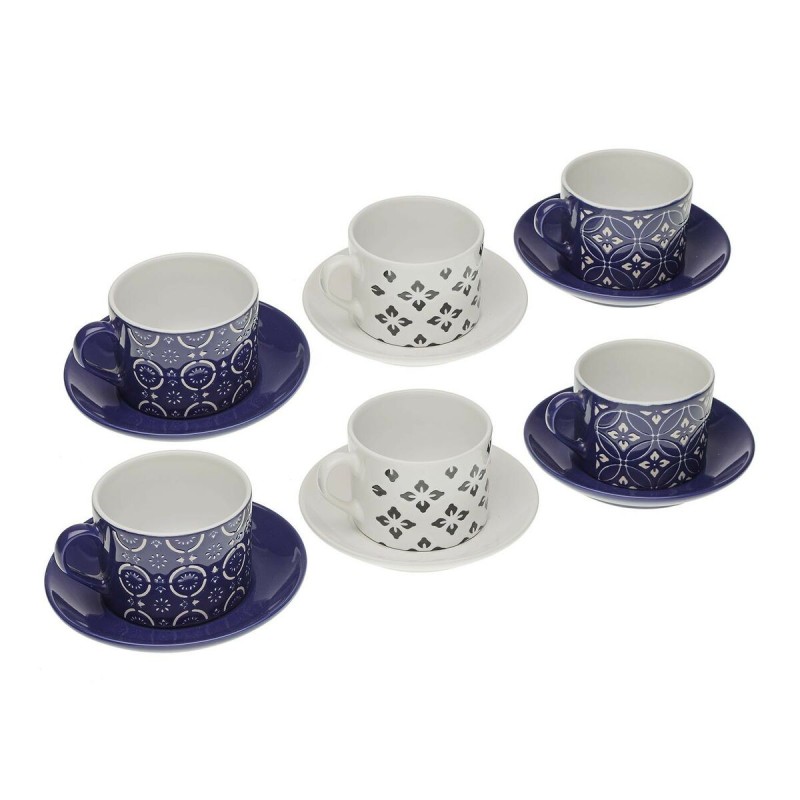 Lot de tasses avec soucoupes Versa Regina Céramique 8