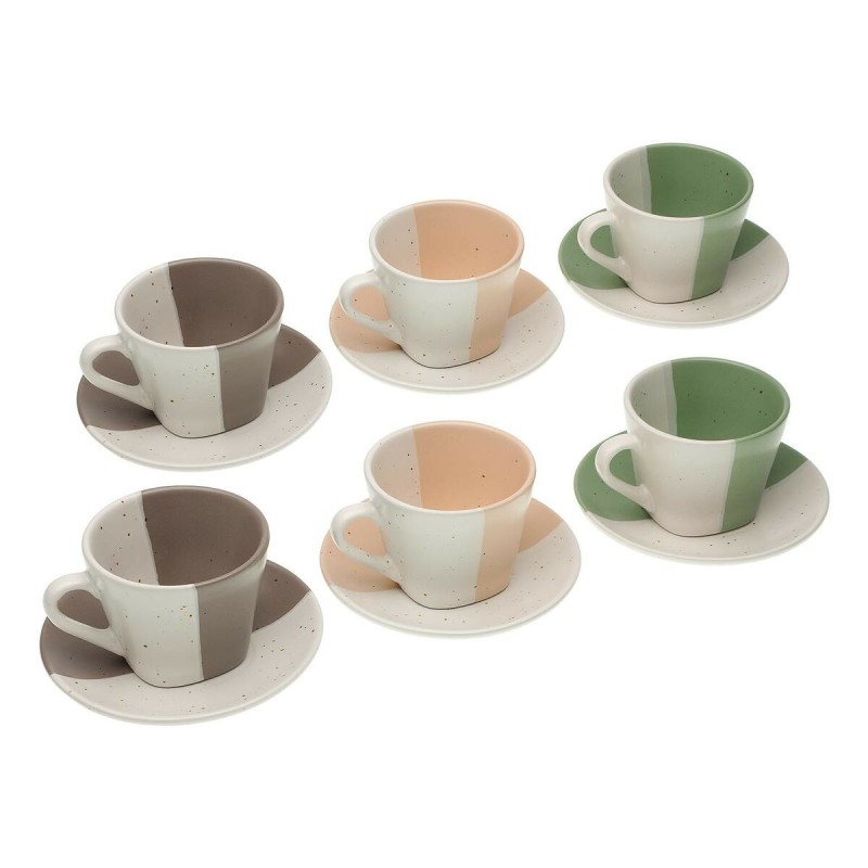 Lot de tasses avec soucoupes Versa Clara Céramique 9 x 6