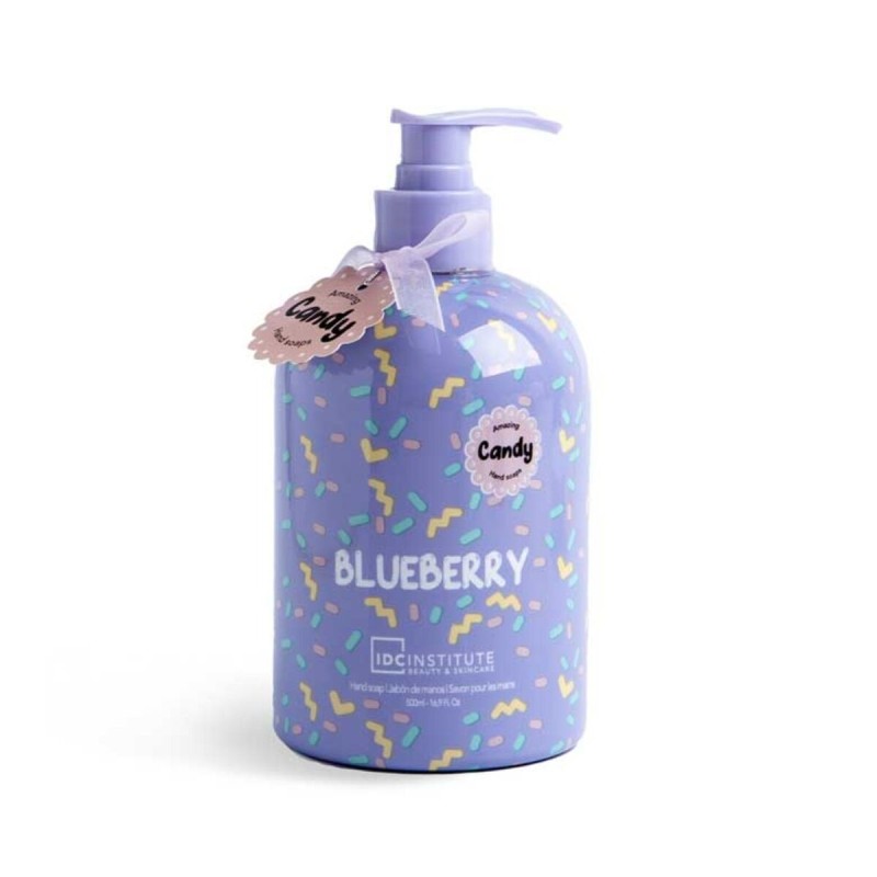 Gel désinfectant pour les mains IDC Institute Candy Blueberry 500 ml Fruits des bois