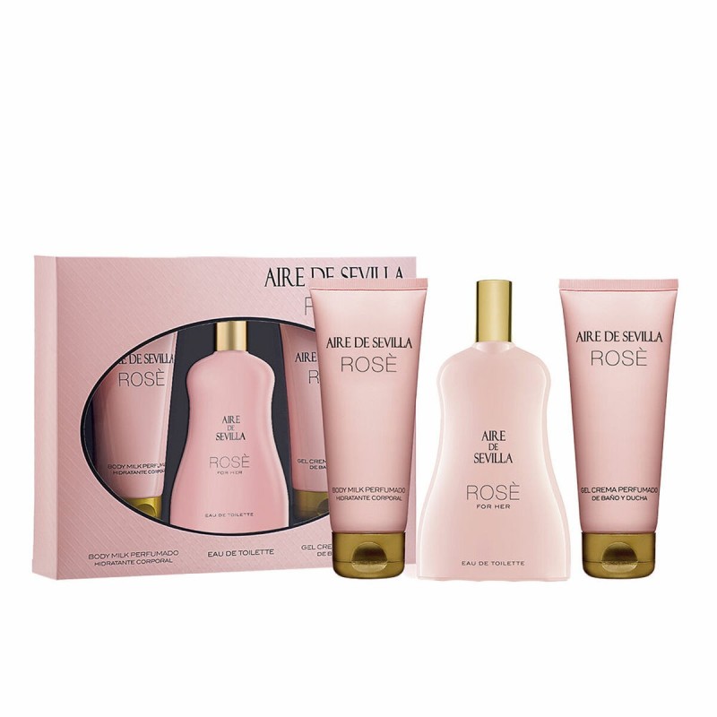 Set de Parfum Femme Aire Sevilla Rose 3 Pièces