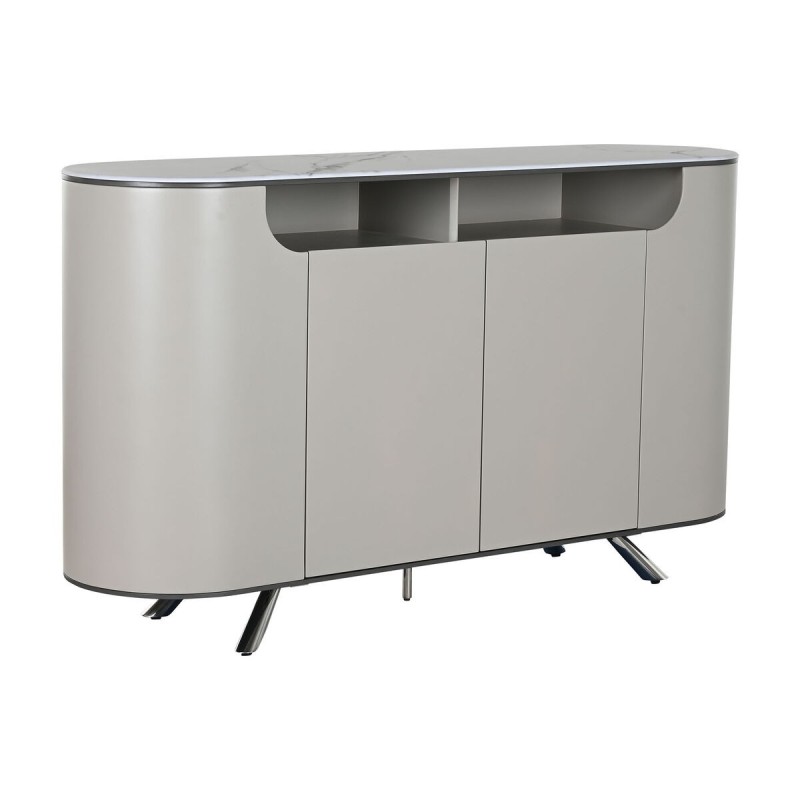 Buffet Home ESPRIT Blanc Beige Marbre Acier 150 x 40 x 86 cm