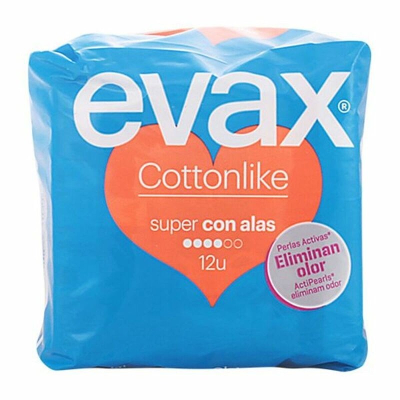 Compresses Super avec Ailes Cotton Like Evax (12 uds)