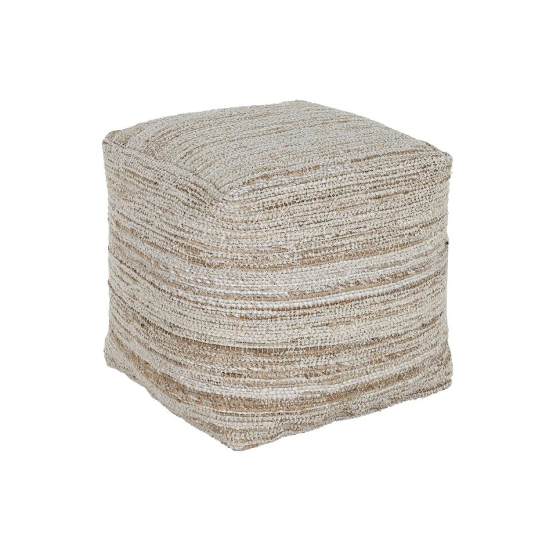 Repose-pied Home ESPRIT Blanc Naturel 45 x 45 x 45 cm