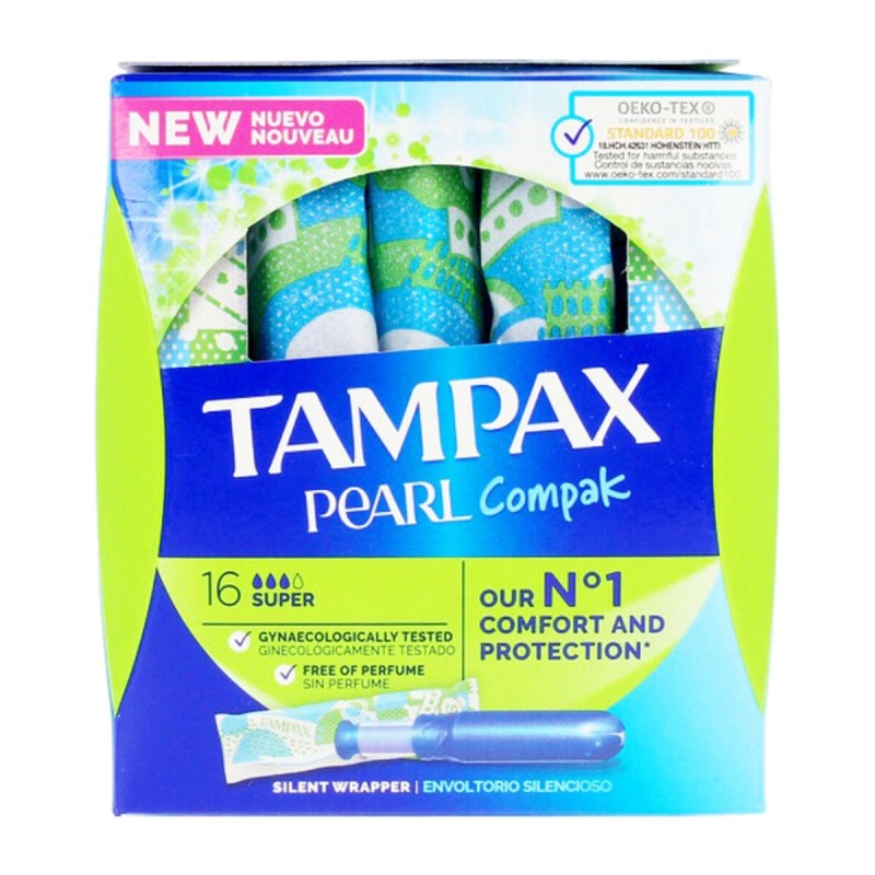 Tampons Super PEARL Tampax Tampax Pearl Compak (18 uds) 18 uds