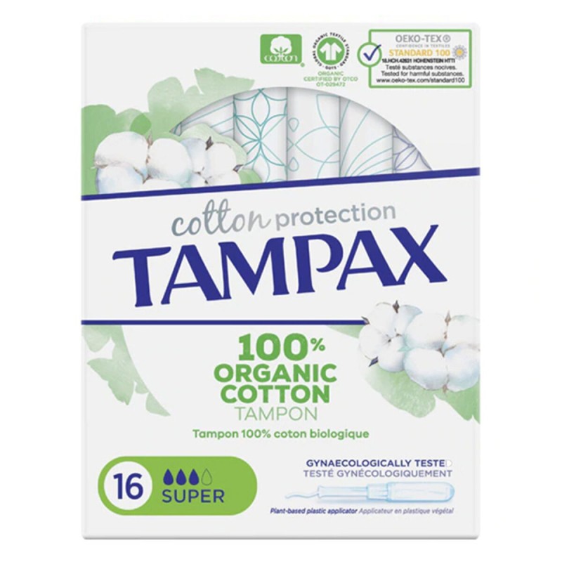 Tampons Super ORGANIC Tampax Tampax Organic Super (16 uds) 16 Unités