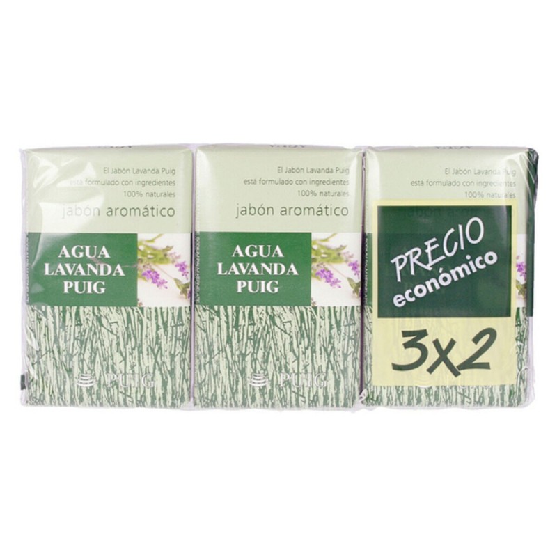 Savon pour les Mains Agua Lavanda Puig Agua Lavanda 142-0350 (3 pcs) 3 Pièces