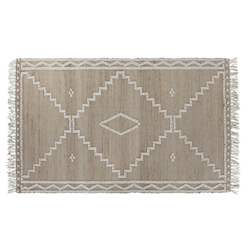 Tapis Home ESPRIT Blanc Naturel Boho 160 x 230 x 1 cm