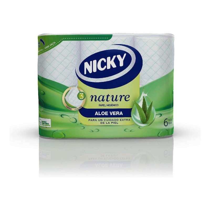 Papier Toilette Nature Aloe Vera Nicky Nature Aloe Vera (6 uds)