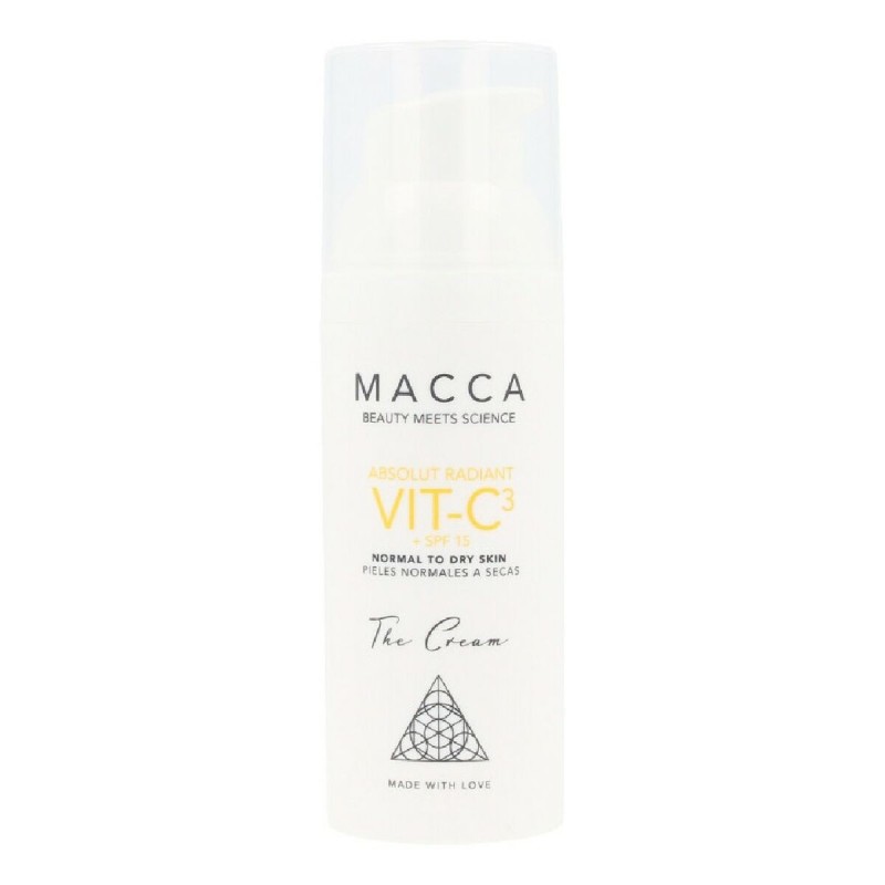 Crème éclaircissante Absolut Radiant VIT-C3 Macca Peau sèche Spf 15 (50 ml)