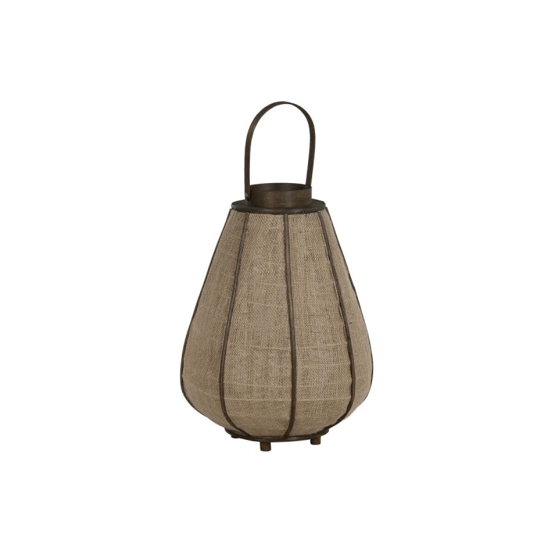 Bougeoir Home ESPRIT Naturel Jute Bambou 36 x 36 x 48