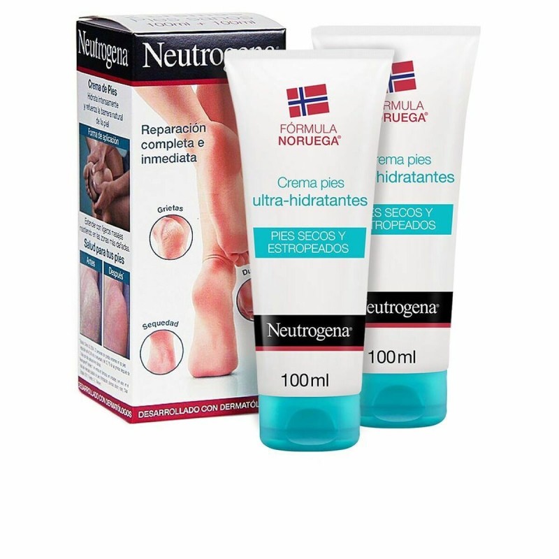 Crème hydratante pour les pieds Neutrogena Peau sèche (2 x 100 ml)