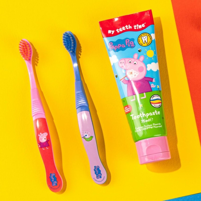 Brosse à Dents pour Enfants Peppa Pig Rose Bleu (2 Unités)