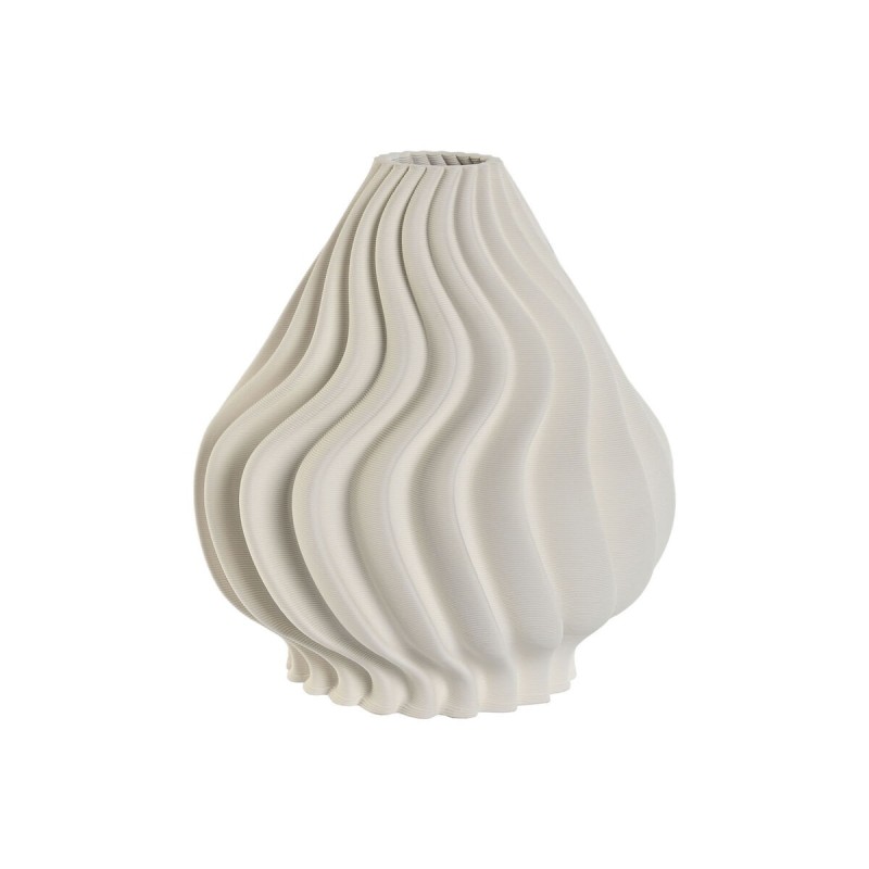 Vase Home ESPRIT Blanc Grès Moderne 22 x 22 x 26 cm