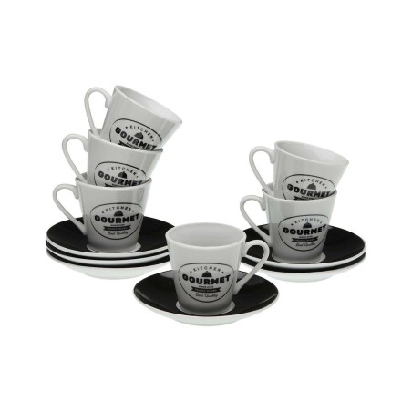 Jeu de 6 tasses avec plat Versa Gourmet Porcelaine