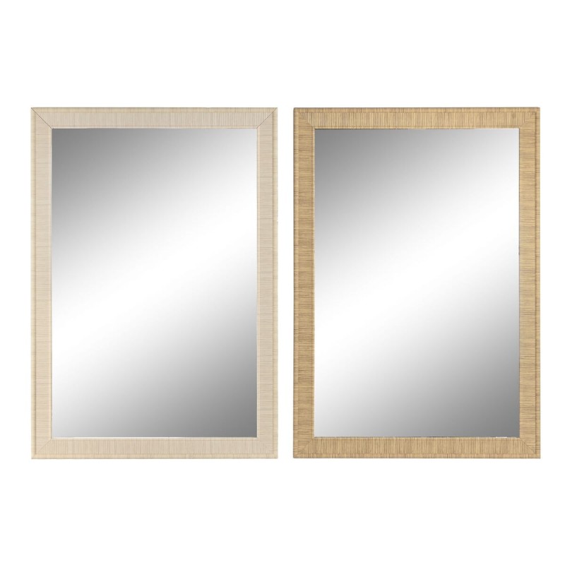 Miroir mural Home ESPRIT Marron Naturel Scandi 93