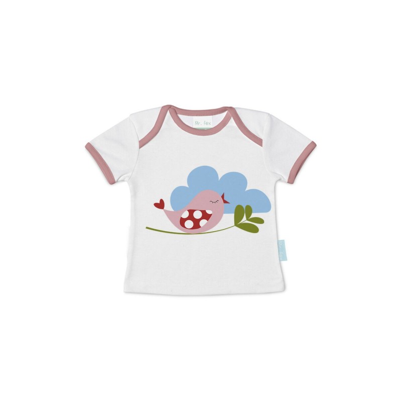 T shirt à manches courtes Enfant HappyFriday Mr Fox Little Birds Multicouleur 9-12 Mois