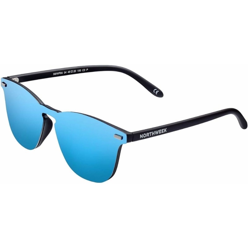 Lunettes de soleil Unisexe Northweek Wall Phantom Ø 45 mm Bleu Noir