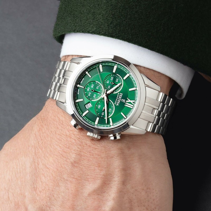 Montre Homme Festina F20040/3 Vert Argenté