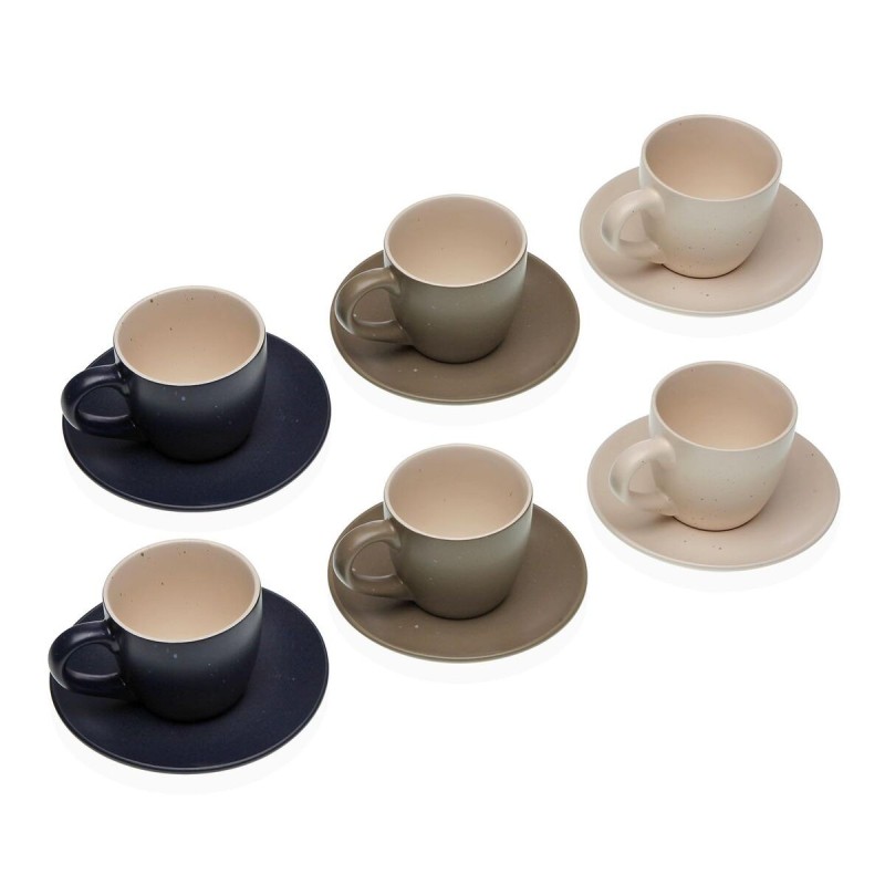 Jeu de 6 tasses avec plat Versa Grès