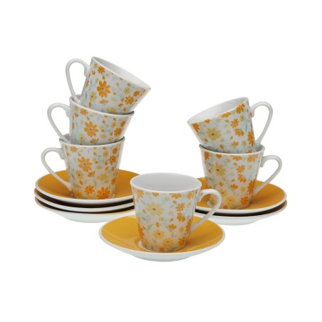 Lot de tasses avec soucoupes Versa Clivia Porcelaine