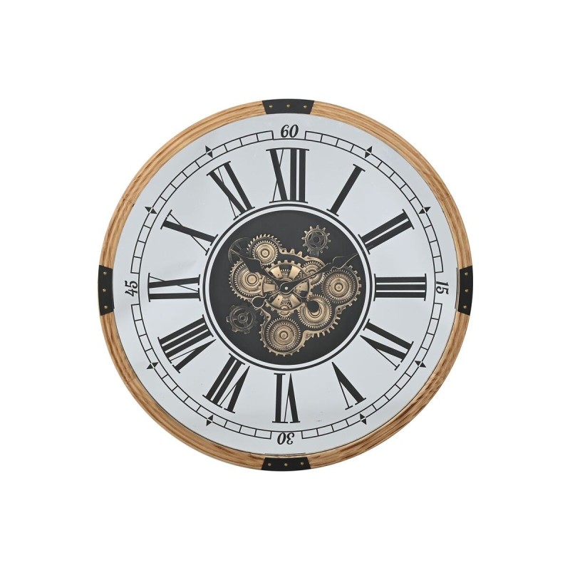 Horloge Murale Home ESPRIT Argenté Naturel Métal Verre 80 X 8