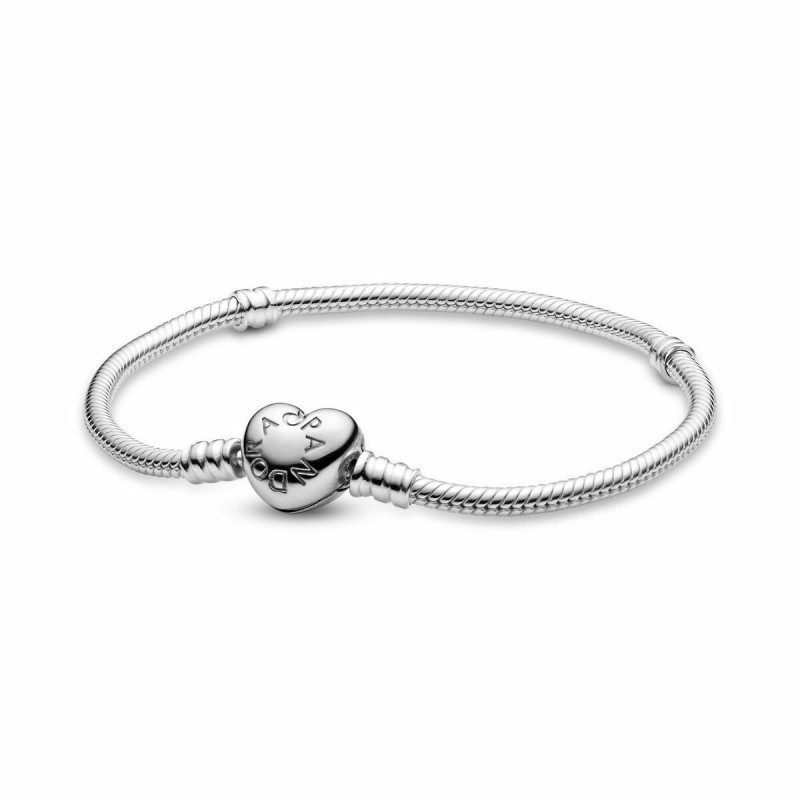 Bracelet Femme Pandora HEART CLASP SNAKE CHAIN BRACELET