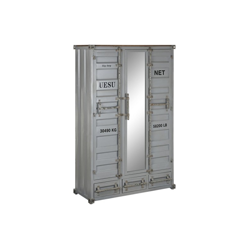 Armoire Home ESPRIT Container Bleu ciel Métal 112 x 46 x 174 cm