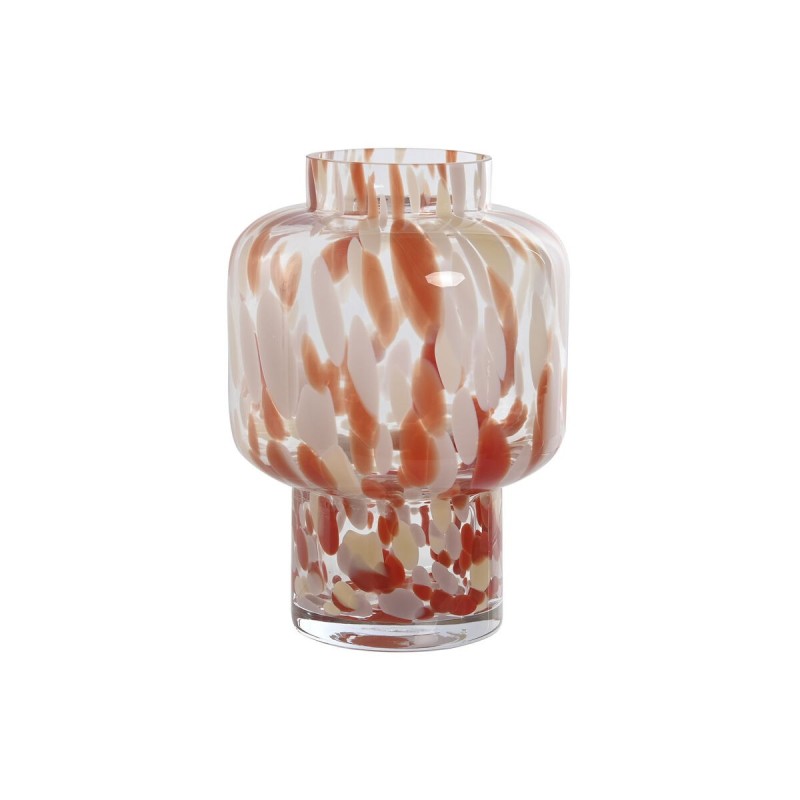 Vase Home ESPRIT Crème Terre cuite Verre Moderne 15 x 15 x 21 cm