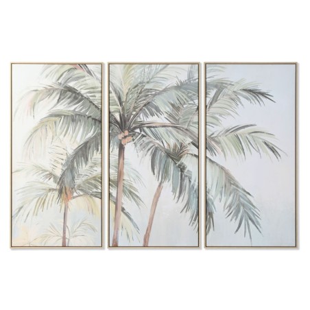 Cadre Home ESPRIT Vert Palmiers Tropical 180 x 4 x 120 cm (3 Pièces)