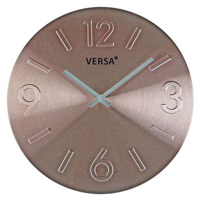 Horloge Murale Versa 18560231 Cuivre Métal Aluminium 4 x 35