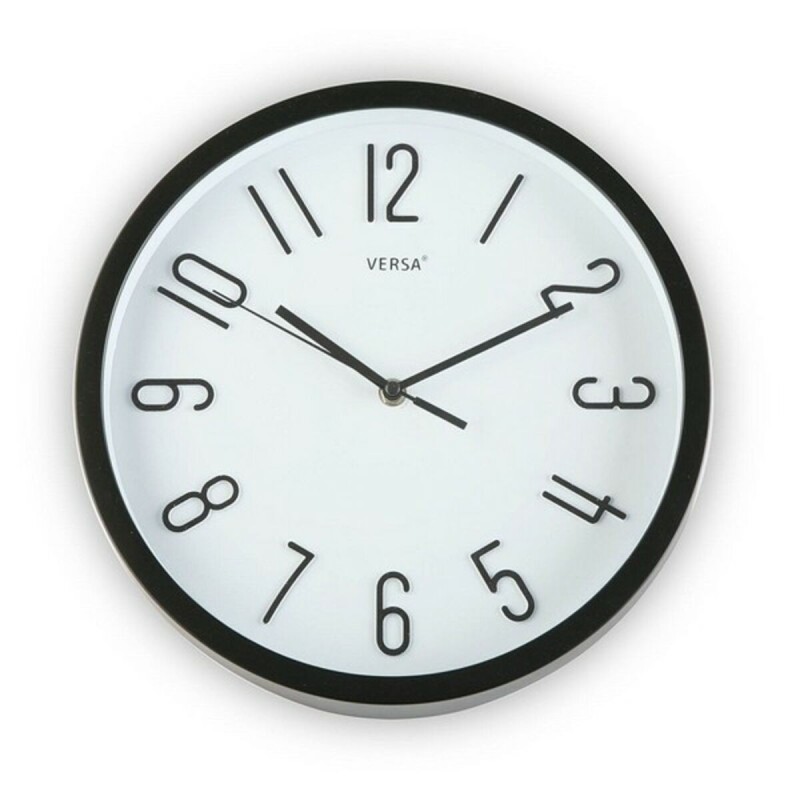 Horloge Murale Versa Noir Plastique Fusion 4