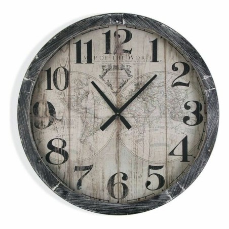 Horloge Murale Versa Map World Bois MDF (6