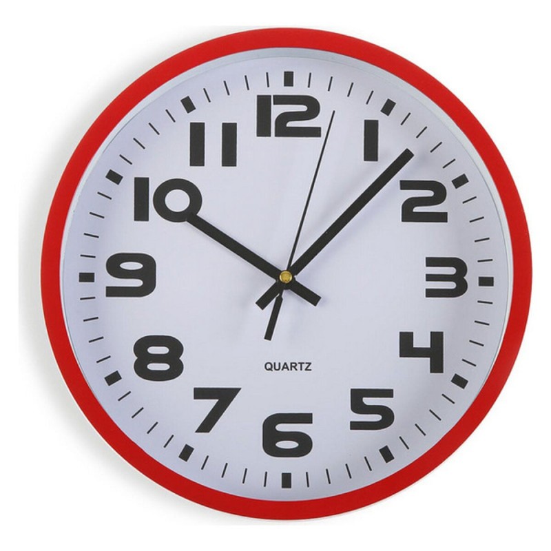 Horloge Murale Versa Rouge Plastique 3