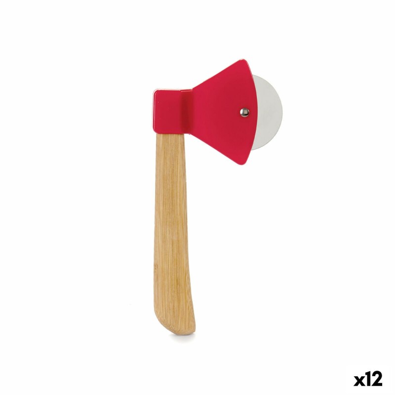 Découpeur de Pizza Kinvara CN52307-1 Marron Rouge Bambou Acier inoxydable polypropylène 21