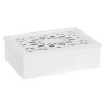 Boîte d'horloge DKD Home Decor Blanc Verre Bois MDF 29 x 20 x 9 cm (12 Unités)