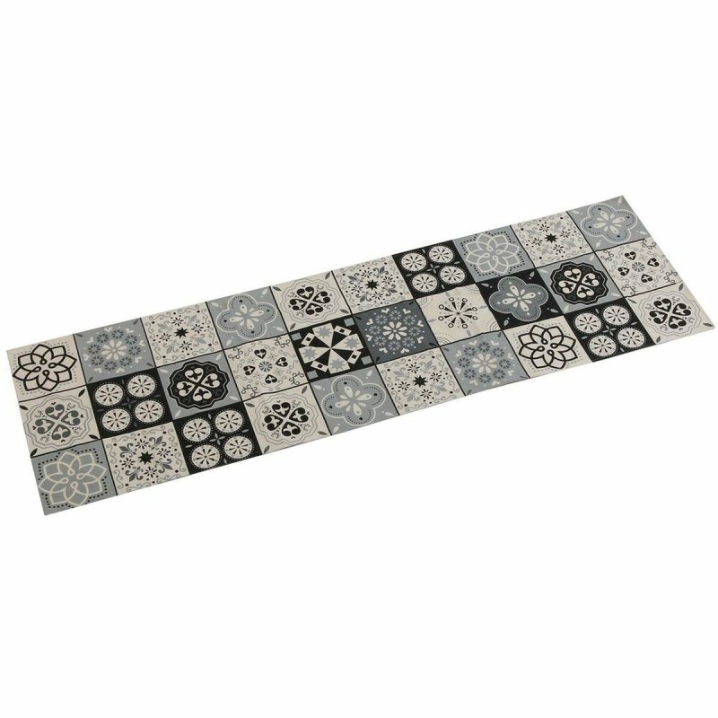 Chemin de Table Versa Mosaïque Noir Polyester (44