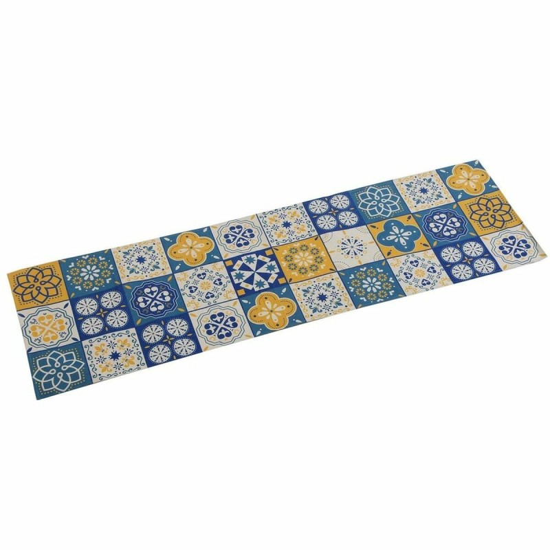 Chemin de Table Versa Mosaïque Jaune Polyester (44