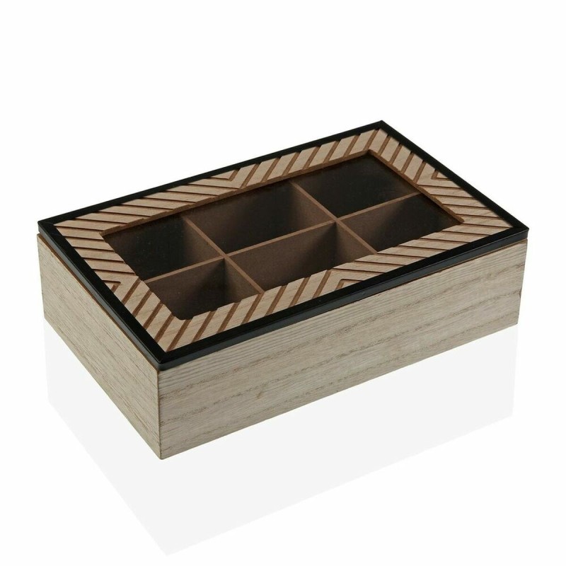 Boîte Décorative Versa Cohen Bois Minimaliste Bois MDF (17 x 7 x 24 cm)