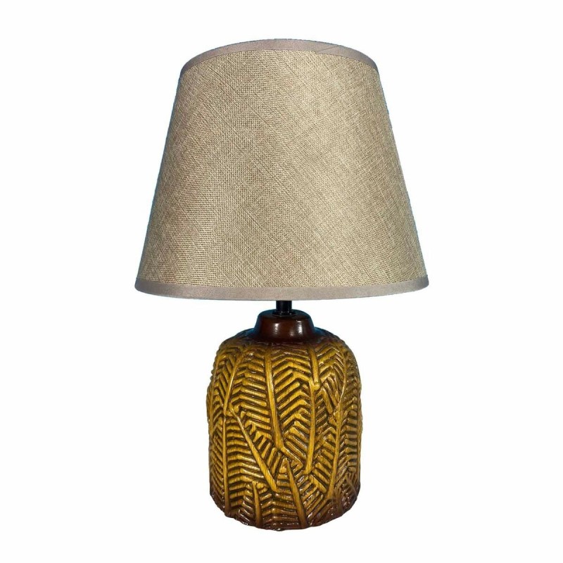 Lampe de bureau Versa Hosto Jaune Céramique Textile (22