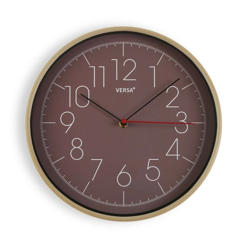 Horloge Murale Versa Marron Plastique (4