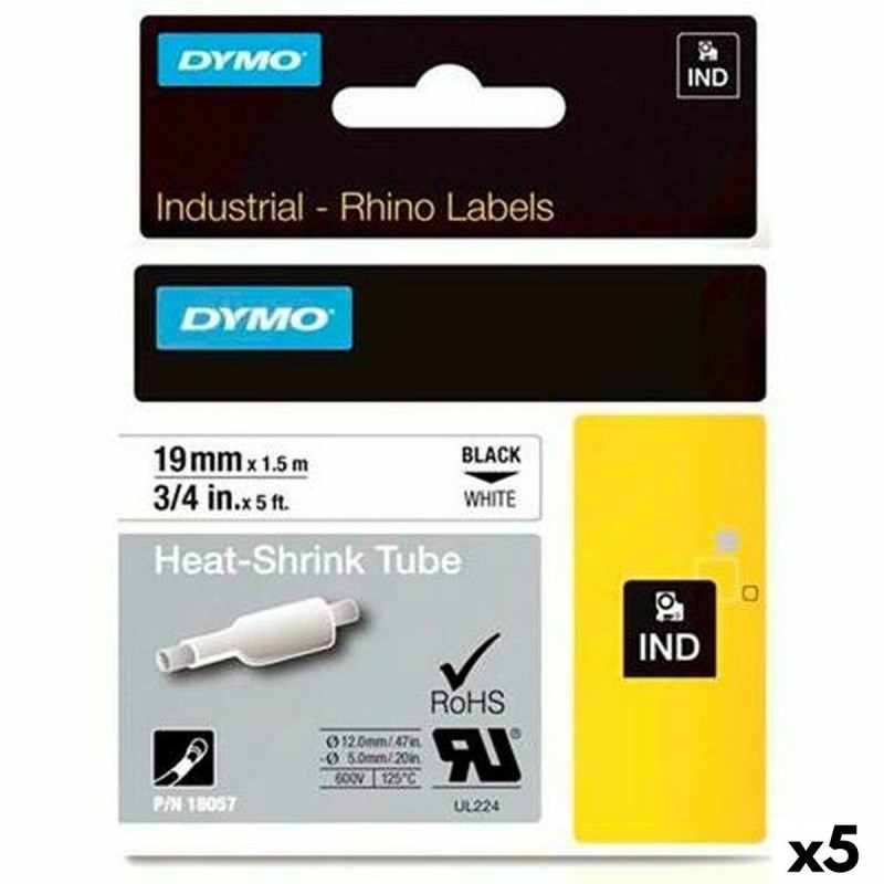 Kit de gaines thermo-retratables Rhino Dymo ID1-19 19 x 1