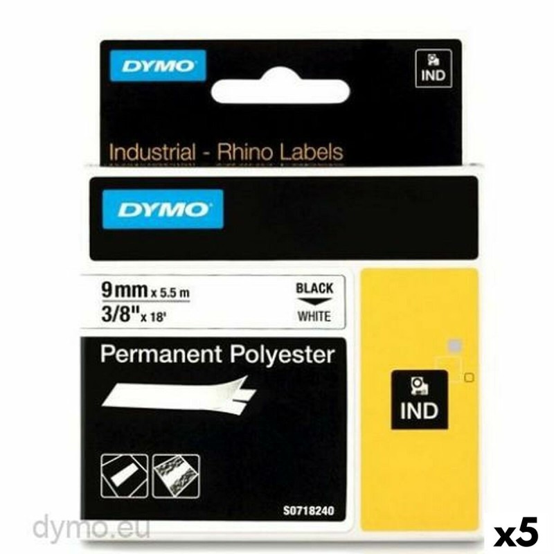 Ruban Laminé pour Etiqueteuses Rhino Dymo ID1-9 9 x 5