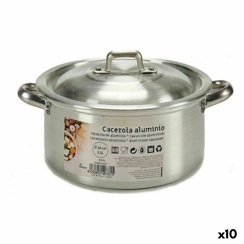 Casserole avec Couvercle Kinvara 100003 Argenté 1