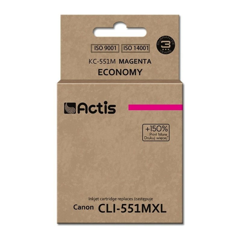 Cartouche d'Encre Compatible Actis KC-551M Magenta