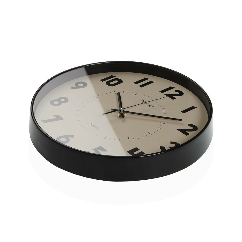 Horloge Murale Versa Beige Plastique 4 x 30 x 30 cm