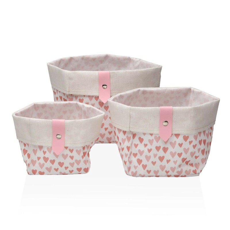 Set de basket Versa Amore Textile 14 x 14 x 14 cm