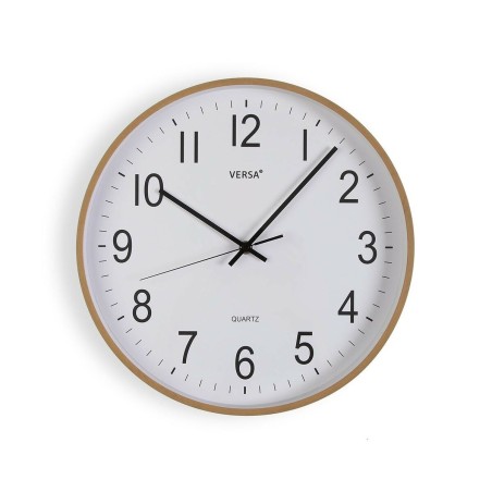 Horloge Murale Versa Plastique Quartz Bois MDF 5 x 35 x 35 cm